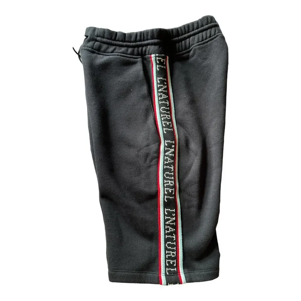 Etre Cecile Black Side Stripe Sweat Track Shorts Youth Size XS NWT